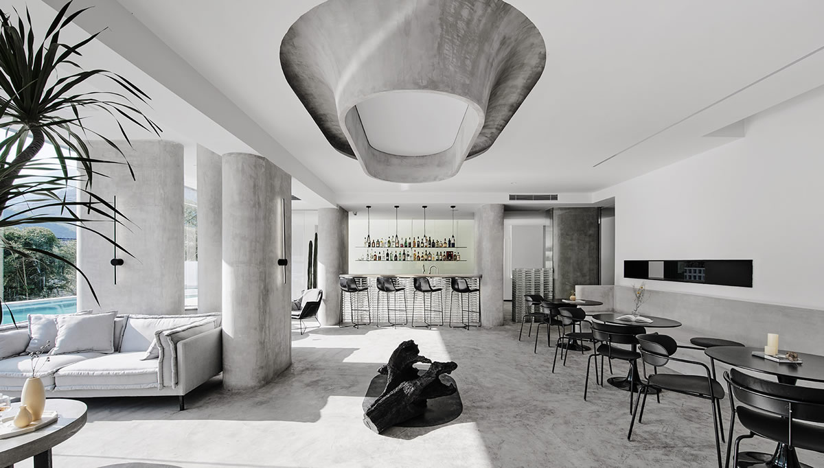 “白+灰”簡(jiǎn)約風(fēng)格民宿休閑廳(圖2) “白+灰”簡(jiǎn)約風(fēng)格民宿休閑廳(圖2)