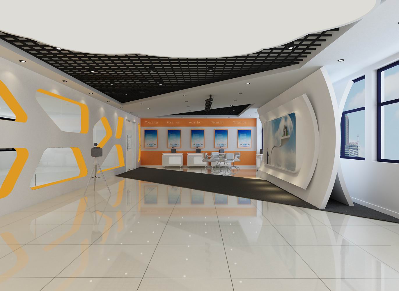 文康科技600平方現(xiàn)代橙色展廳裝修(圖6) 文康科技600平方現(xiàn)代橙色展廳裝修(圖6)