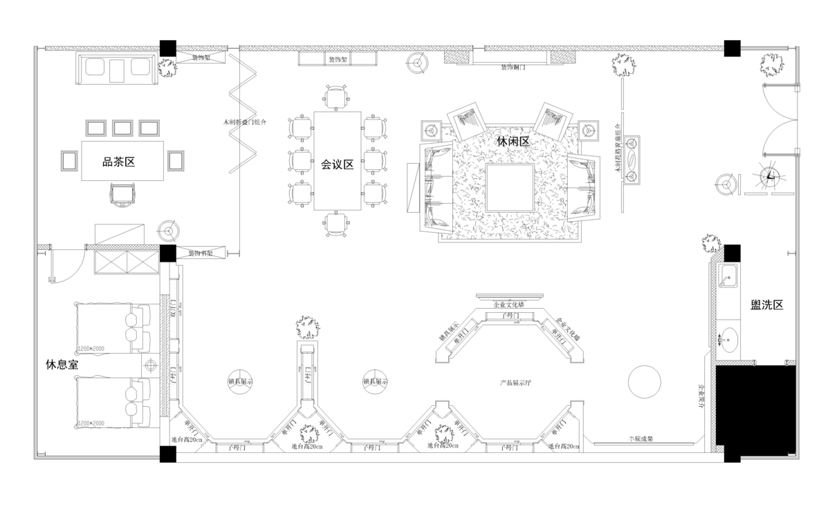 合肥長江180步陽門200平方工業(yè)風(fēng)展廳裝修設(shè)計(jì)項(xiàng)目(圖1)