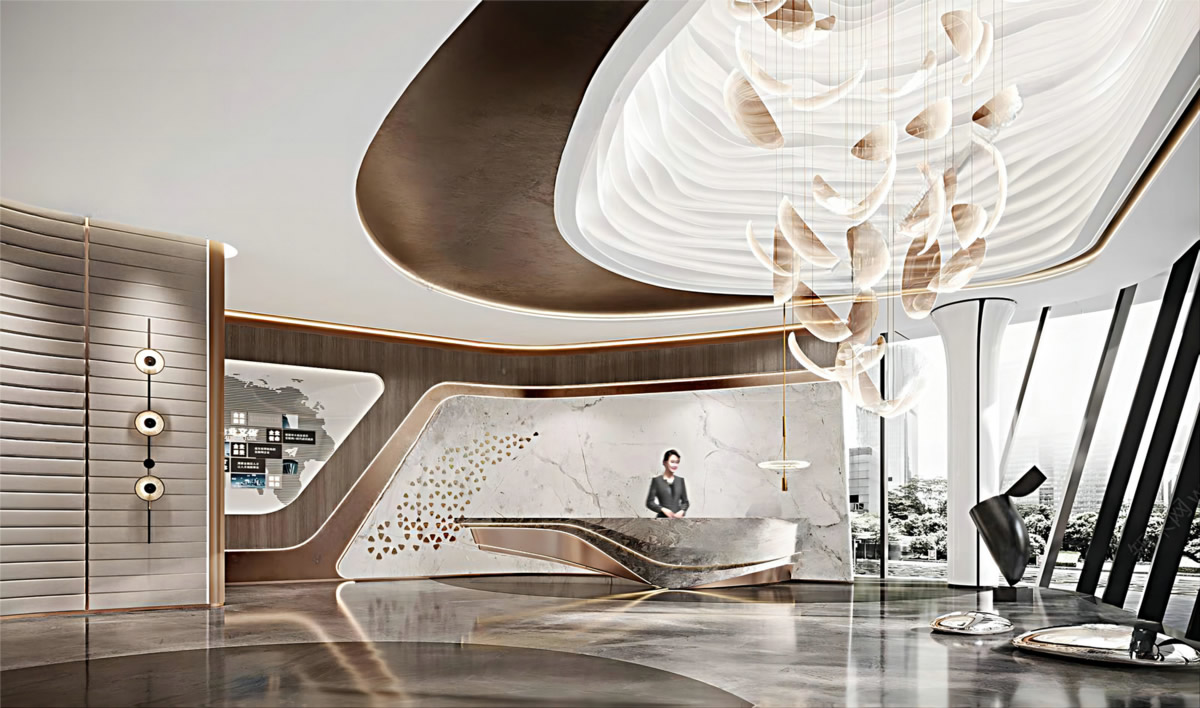 淮北·金街坊售樓部現(xiàn)代簡約裝飾裝修設計工程(圖2)